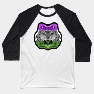 illustrated SNOW LEOPARD PRIDE series (gender pride flag) Baseball T-Shirt